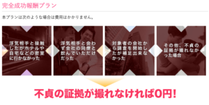 【理由②】依頼された情報が何も取れなければ0円プラン
